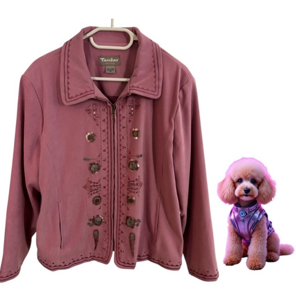👛 (ANY 2/$20) TanJay Vintage Pink Zipper Jacket, 14P
See video. - Picture 3 of 7